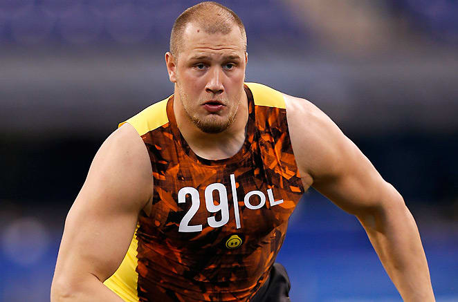 Oklahoma's Lane Johnson, a first-round prospect, ran the second-fastest 40 (4.75) of all offensive linemen.